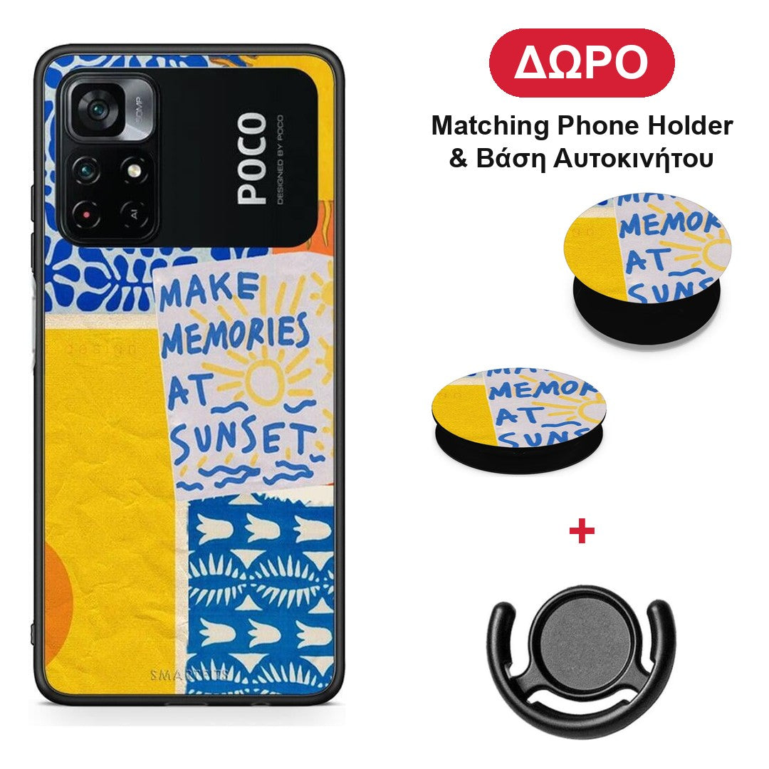 Sunset Memories - Xiaomi Poco M4 Pro 4G θήκη + Δώρο Phone Holder & Βάση Αυτοκινήτου