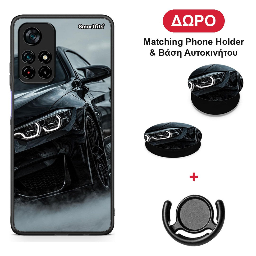 Black BMW - Xiaomi Poco M4 Pro 5G θήκη + Δώρο Phone Holder & Βάση Αυτοκινήτου