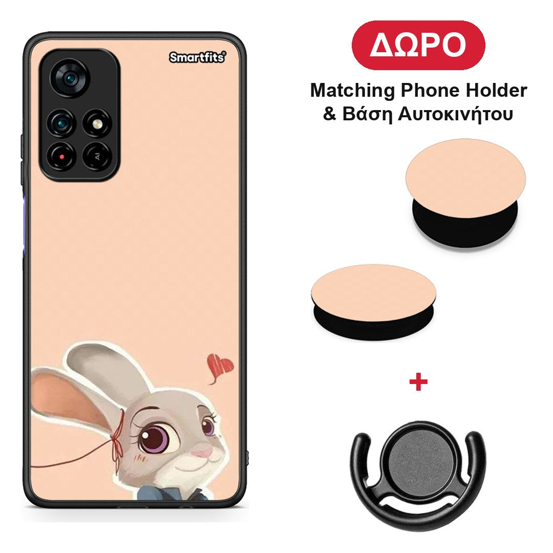Nick Wilde And Judy Hopps Love 2 - Xiaomi Poco M4 Pro 5G θήκη + Δώρο Phone Holder & Βάση Αυτοκινήτου