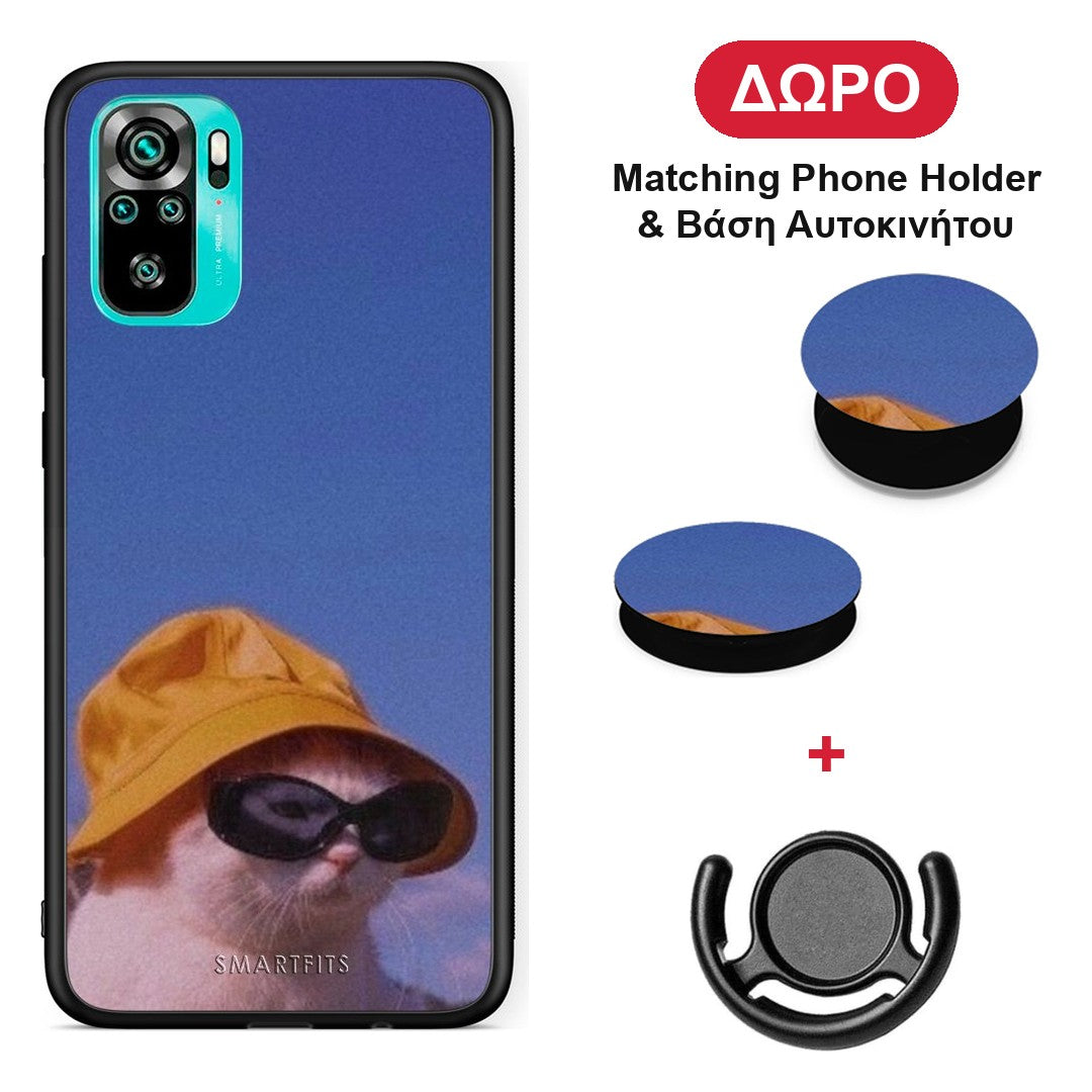 Cat Diva - Xiaomi Poco M5s θήκη + Δώρο Phone Holder & Βάση Αυτοκινήτου