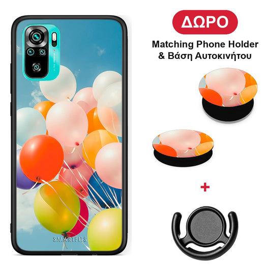 Colorful Balloons - Xiaomi Poco M5s θήκη + Δώρο Phone Holder & Βάση Αυτοκινήτου