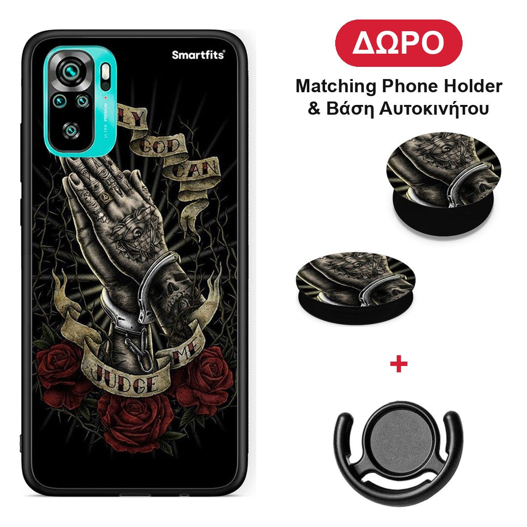 Judge By God - Xiaomi Poco M5s θήκη + Δώρο Phone Holder & Βάση Αυτοκινήτου