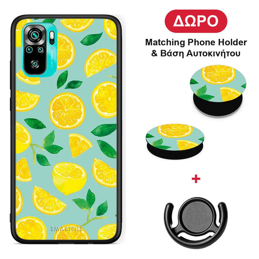 Lemons - Xiaomi Poco M5s θήκη + Δώρο Phone Holder & Βάση Αυτοκινήτου