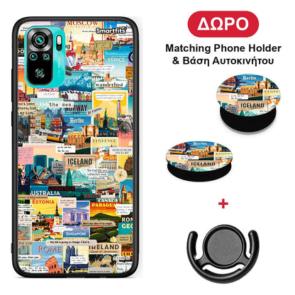 Live To Travel - Xiaomi Poco M5s θήκη + Δώρο Phone Holder & Βάση Αυτοκινήτου