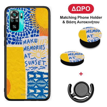 Sunset Memories - Xiaomi Poco M5s θήκη + Δώρο Phone Holder & Βάση Αυτοκινήτου