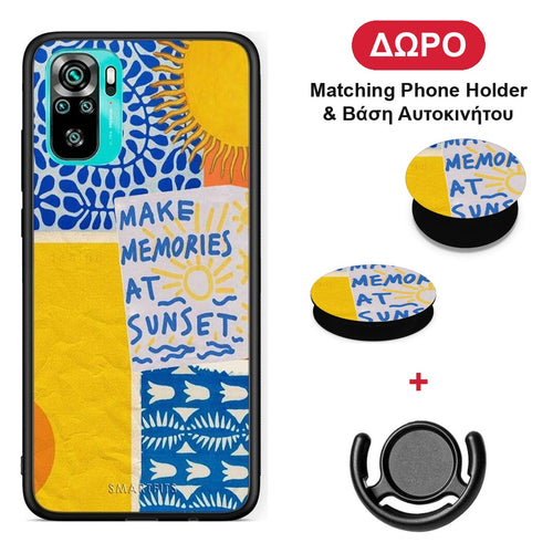 Sunset Memories - Xiaomi Poco M5s θήκη + Δώρο Phone Holder & Βάση Αυτοκινήτου