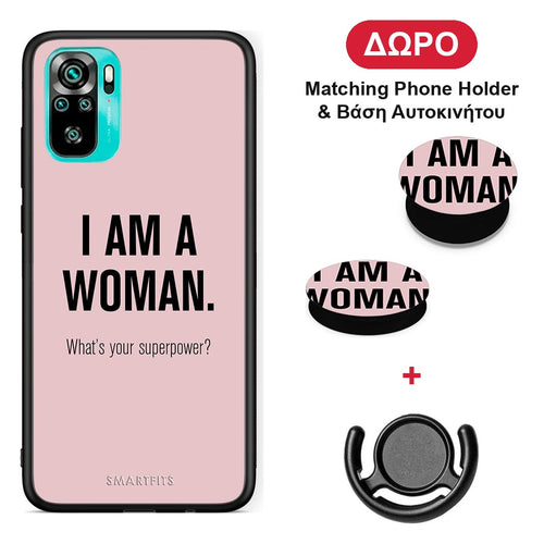 Superpower Woman - Xiaomi Poco M5s θήκη + Δώρο Phone Holder & Βάση Αυτοκινήτου