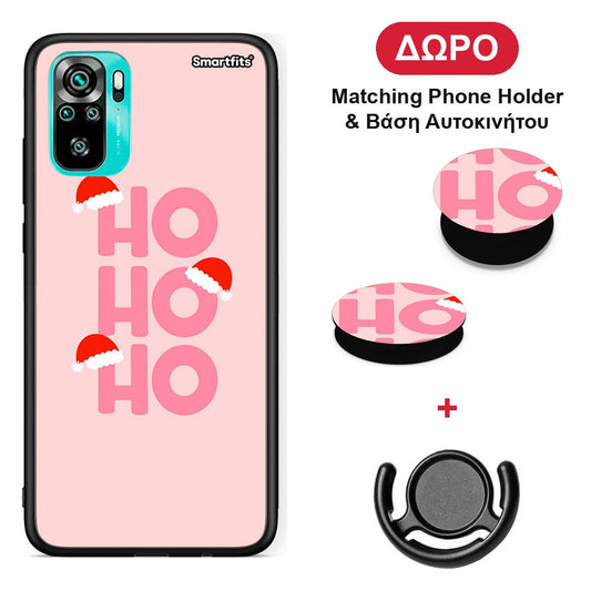 Xmas Ho Ho Ho - Xiaomi Poco M5s θήκη + Δώρο Phone Holder & Βάση Αυτοκινήτου