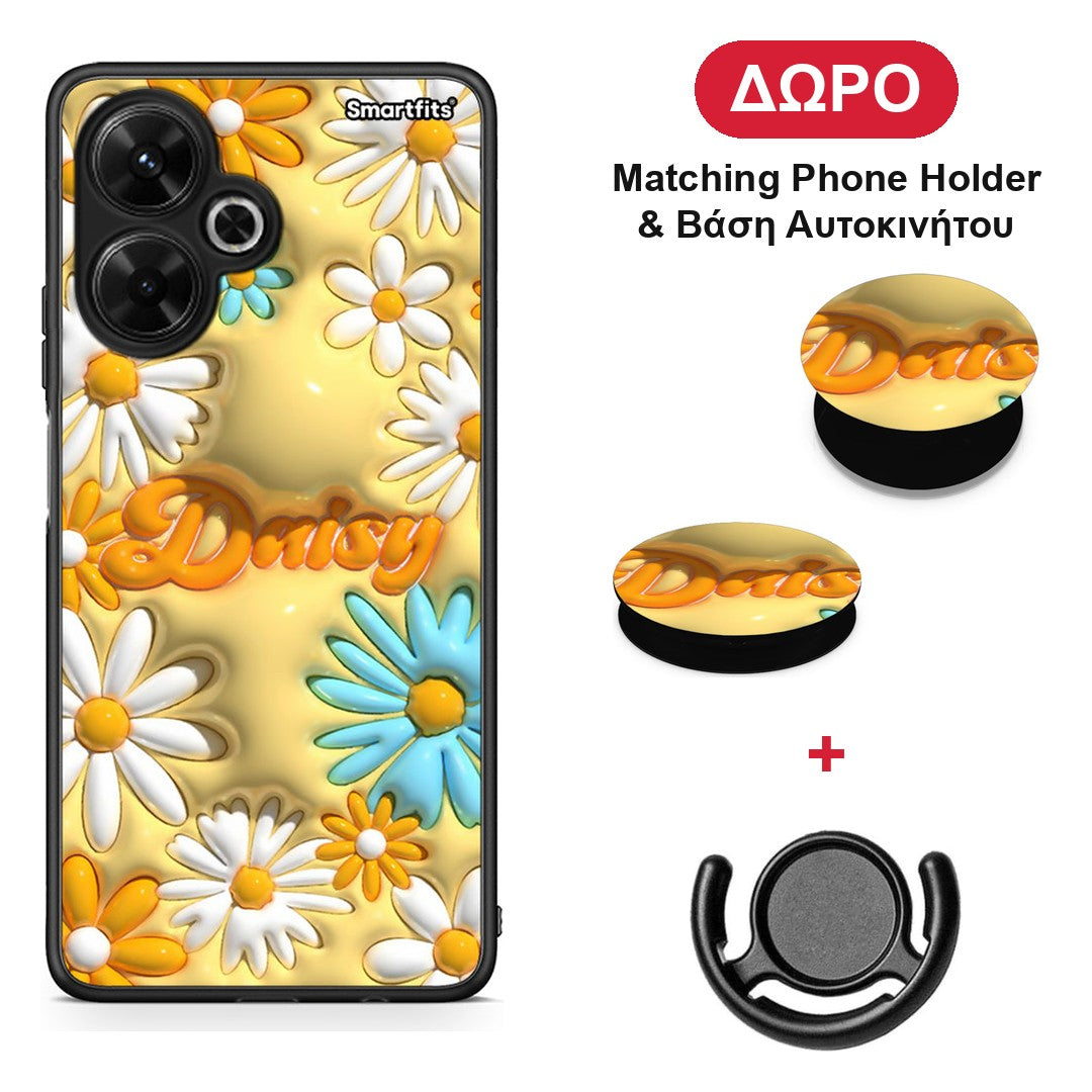Bubble Daisies - Xiaomi Poco M6 4G θήκη + Δώρο Phone Holder & Βάση Αυτοκινήτου