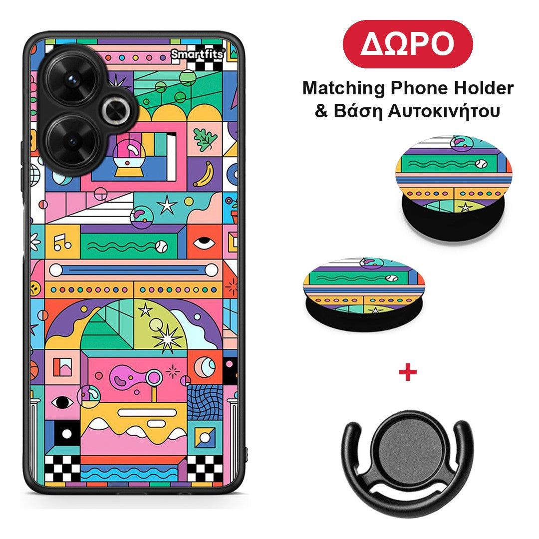 Bubbles Soap - Xiaomi Poco M6 4G θήκη + Δώρο Phone Holder & Βάση Αυτοκινήτου