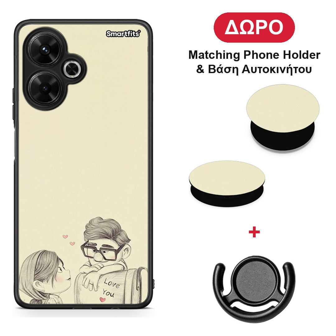 Carl And Ellie - Xiaomi Poco M6 4G θήκη + Δώρο Phone Holder & Βάση Αυτοκινήτου