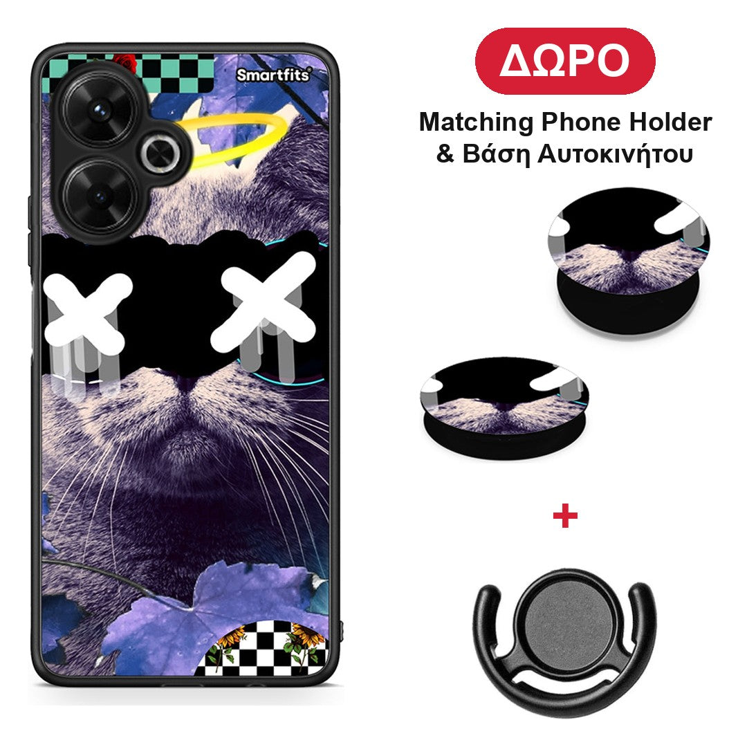 Cat Collage - Xiaomi Poco M6 4G θήκη + Δώρο Phone Holder & Βάση Αυτοκινήτου