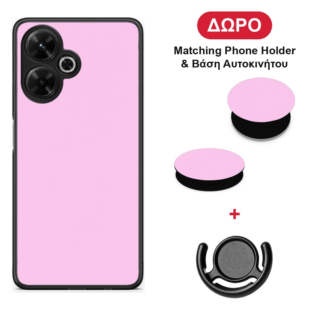 Cotton Candy Pink - Xiaomi Poco M6 4G θήκη + Δώρο Phone Holder & Βάση Αυτοκινήτου