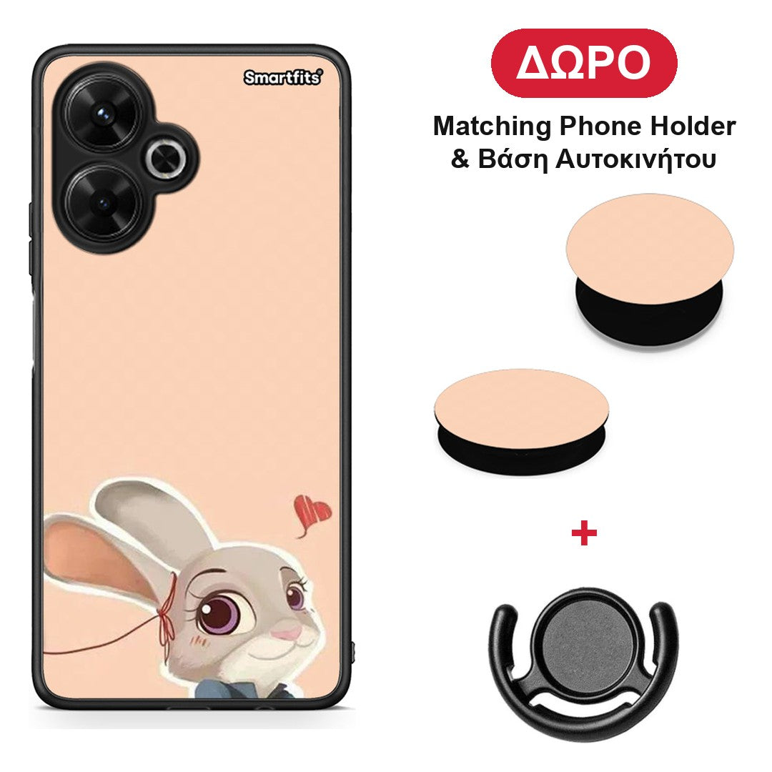 Nick Wilde And Judy Hopps Love 2 - Xiaomi Poco M6 4G θήκη + Δώρο Phone Holder & Βάση Αυτοκινήτου