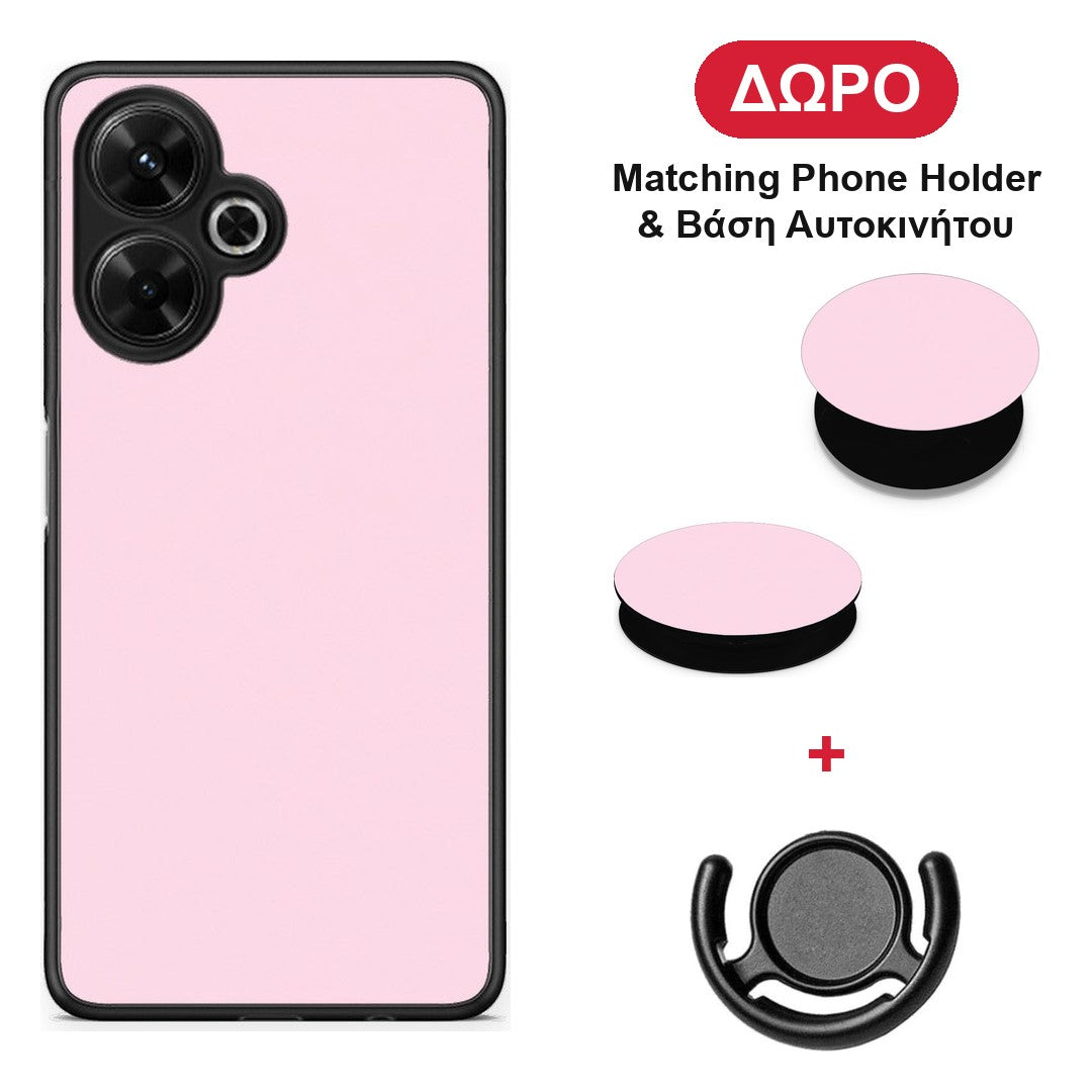 Pale Pink - Xiaomi Poco M6 4G θήκη + Δώρο Phone Holder & Βάση Αυτοκινήτου