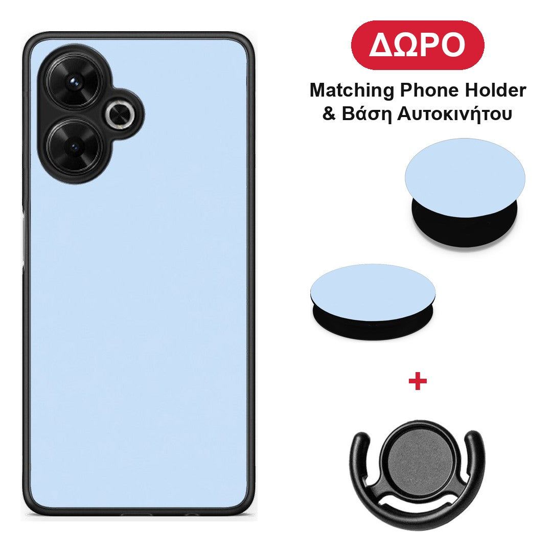 Powder Blue - Xiaomi Poco M6 4G θήκη + Δώρο Phone Holder & Βάση Αυτοκινήτου