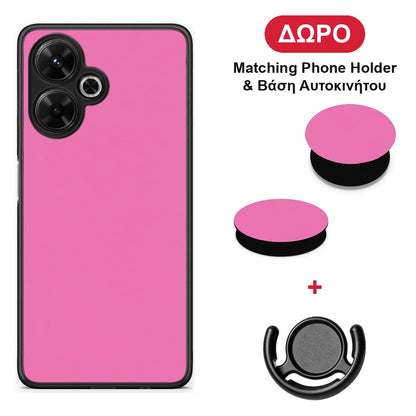 Rose Pink - Xiaomi Poco M6 4G θήκη + Δώρο Phone Holder & Βάση Αυτοκινήτου