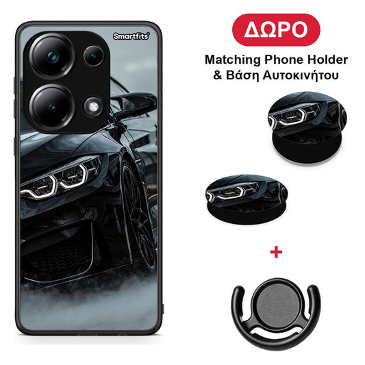 Black BMW - Xiaomi Poco M6 Pro θήκη + Δώρο Phone Holder & Βάση Αυτοκινήτου