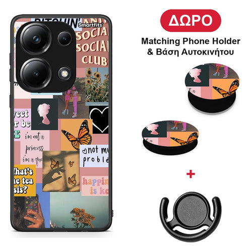 Collage Bitchin - Xiaomi Poco M6 Pro θήκη + Δώρο Phone Holder & Βάση Αυτοκινήτου