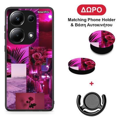 Collage Red Roses - Xiaomi Poco M6 Pro θήκη + Δώρο Phone Holder & Βάση Αυτοκινήτου