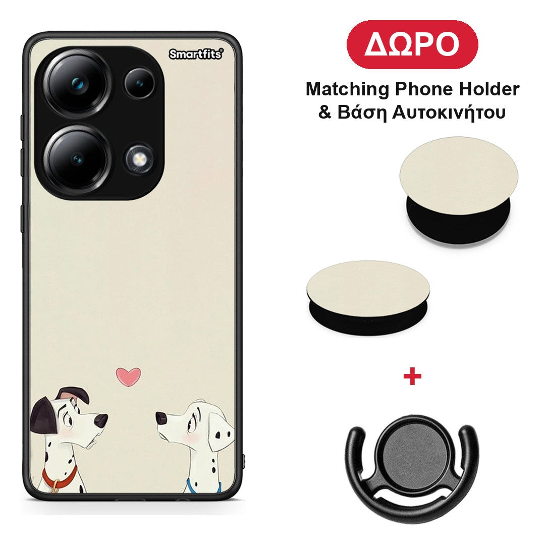 Dalmatians Love - Xiaomi Poco M6 Pro θήκη + Δώρο Phone Holder & Βάση Αυτοκινήτου
