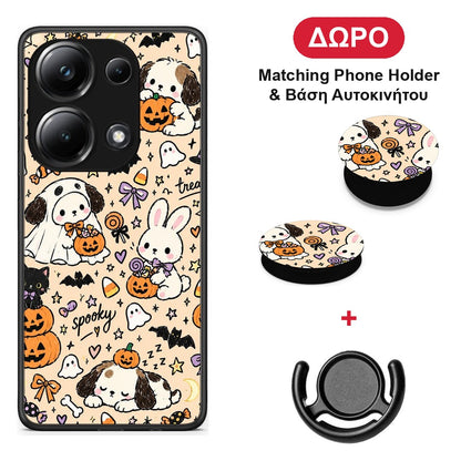 Halloween Puppies and Friends on Cream - Xiaomi Poco M6 Pro θήκη + Δώρο Phone Holder & Βάση Αυτοκινήτου