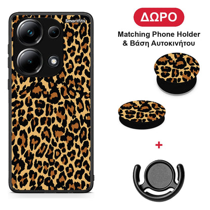 Animal Leopard - Xiaomi Poco M6 Pro θήκη + Δώρο Phone Holder & Βάση Αυτοκινήτου