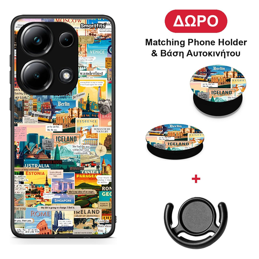 Live To Travel - Xiaomi Poco M6 Pro θήκη + Δώρο Phone Holder & Βάση Αυτοκινήτου