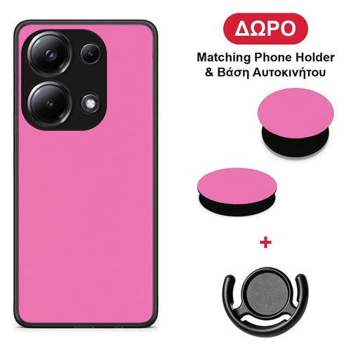 Rose Pink - Xiaomi Poco M6 Pro θήκη + Δώρο Phone Holder & Βάση Αυτοκινήτου