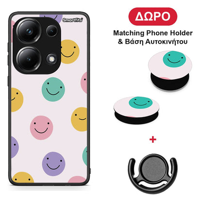 Smiley Faces - Xiaomi Poco M6 Pro θήκη + Δώρο Phone Holder & Βάση Αυτοκινήτου