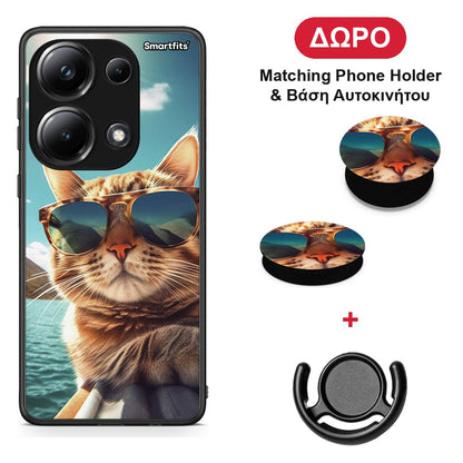 Summer Cat - Xiaomi Poco M6 Pro θήκη + Δώρο Phone Holder & Βάση Αυτοκινήτου