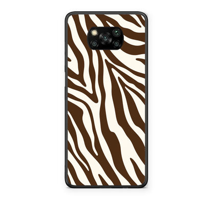 Θήκη Xiaomi Poco X3 / X3 Pro / X3 NFC Brown and Cream Zebra Stripes από τη Smartfits με σχέδιο στο πίσω μέρος και μαύρο περίβλημα | Xiaomi Poco X3 / X3 Pro / X3 NFC Brown and Cream Zebra Stripes case with colorful back and black bezels