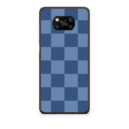 Θήκη Xiaomi Poco X3 / X3 Pro / X3 NFC Denim Blue Checkerboard από τη Smartfits με σχέδιο στο πίσω μέρος και μαύρο περίβλημα | Xiaomi Poco X3 / X3 Pro / X3 NFC Denim Blue Checkerboard case with colorful back and black bezels