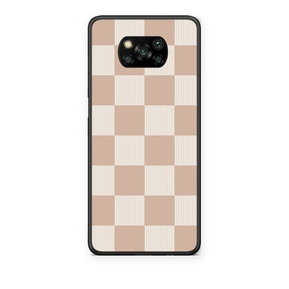 Θήκη Xiaomi Poco X3 / X3 Pro / X3 NFC Latte and Cream Striped Checks από τη Smartfits με σχέδιο στο πίσω μέρος και μαύρο περίβλημα | Xiaomi Poco X3 / X3 Pro / X3 NFC Latte and Cream Striped Checks case with colorful back and black bezels