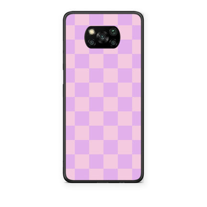 Θήκη Xiaomi Poco X3 / X3 Pro / X3 NFC Lavender and Pink Checkerboard από τη Smartfits με σχέδιο στο πίσω μέρος και μαύρο περίβλημα | Xiaomi Poco X3 / X3 Pro / X3 NFC Lavender and Pink Checkerboard case with colorful back and black bezels