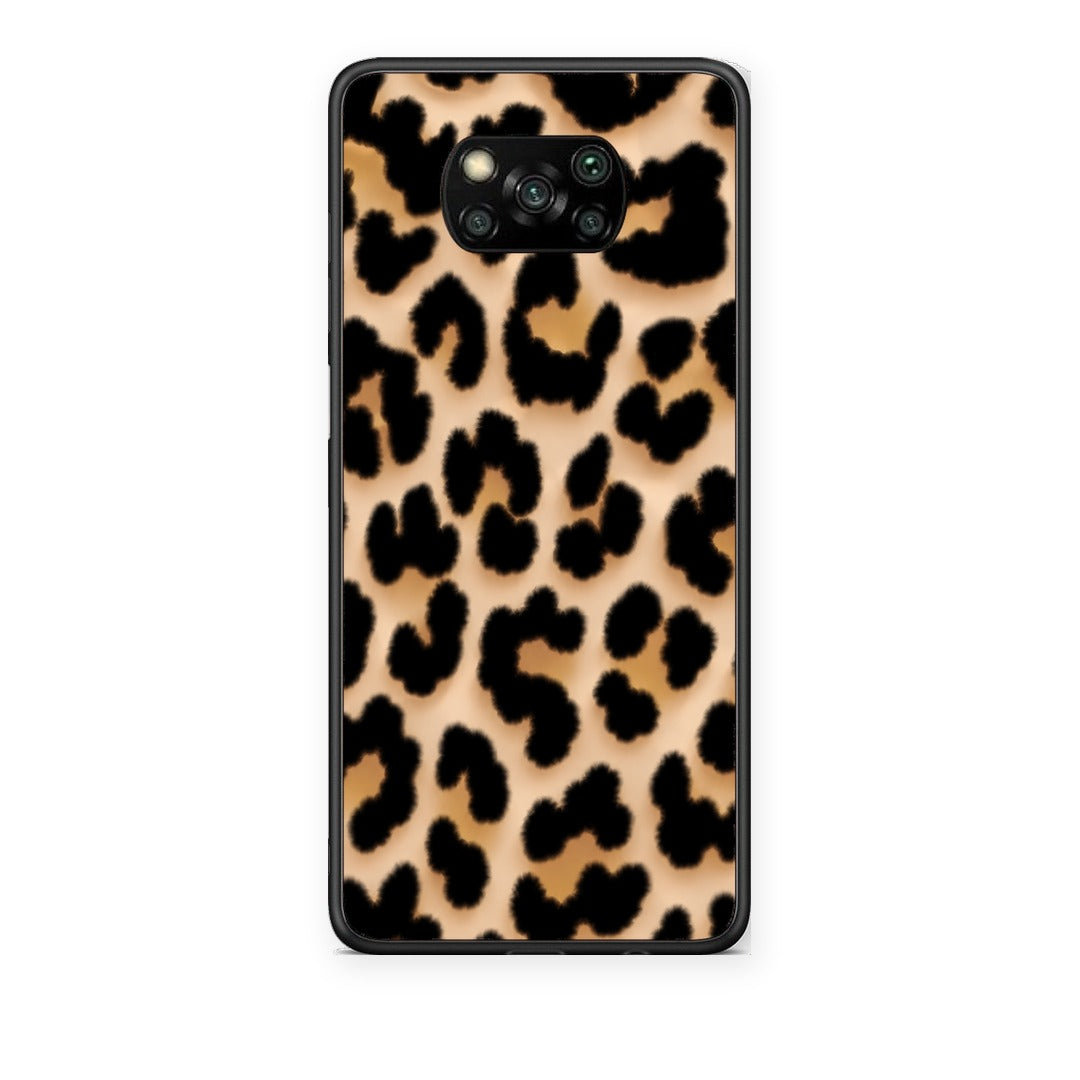 Θήκη Xiaomi Poco X3 / X3 Pro / X3 NFC Leopard Print Tan Large από τη Smartfits με σχέδιο στο πίσω μέρος και μαύρο περίβλημα | Xiaomi Poco X3 / X3 Pro / X3 NFC Leopard Print Tan Large case with colorful back and black bezels