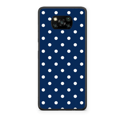 Θήκη Xiaomi Poco X3 / X3 Pro / X3 NFC White Small Polka Dots on Navy από τη Smartfits με σχέδιο στο πίσω μέρος και μαύρο περίβλημα | Xiaomi Poco X3 / X3 Pro / X3 NFC White Small Polka Dots on Navy case with colorful back and black bezels