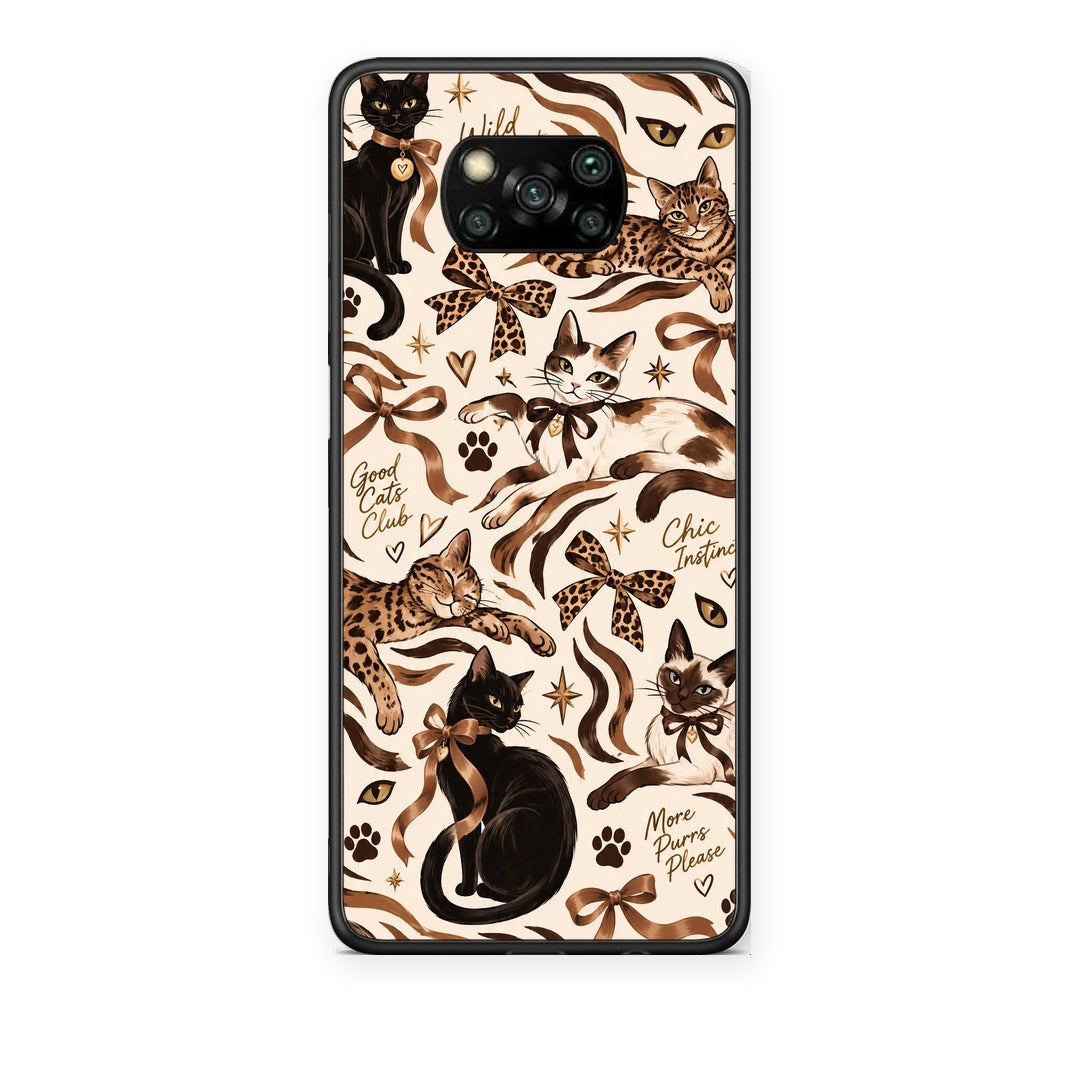 Θήκη Xiaomi Poco X3 / X3 Pro / X3 NFC Wild Cats and Animal Print Collage από τη Smartfits με σχέδιο στο πίσω μέρος και μαύρο περίβλημα | Xiaomi Poco X3 / X3 Pro / X3 NFC Wild Cats and Animal Print Collage case with colorful back and black bezels