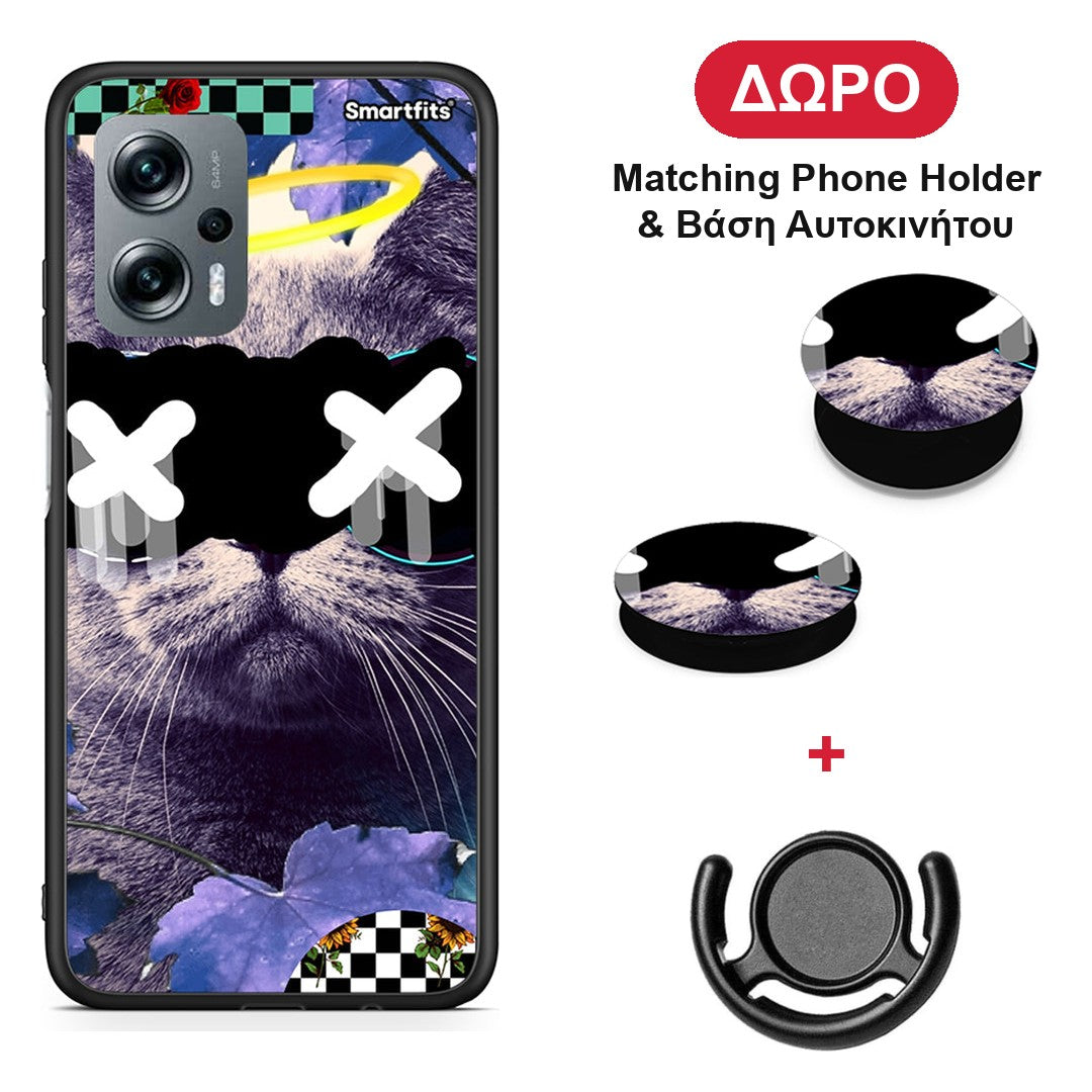 Cat Collage - Xiaomi Poco X4 GT θήκη + Δώρο Phone Holder & Βάση Αυτοκινήτου