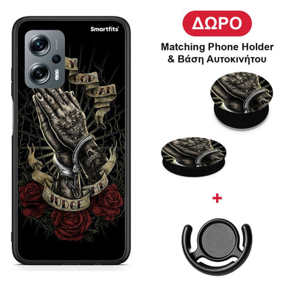 Judge By God - Xiaomi Poco X4 GT θήκη + Δώρο Phone Holder & Βάση Αυτοκινήτου