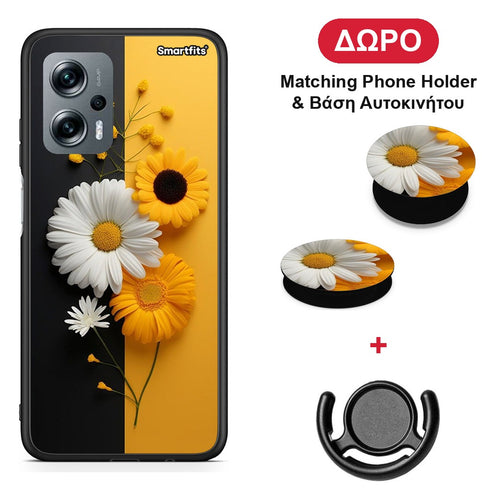 Yellow Daisies - Xiaomi Poco X4 GT θήκη + Δώρο Phone Holder & Βάση Αυτοκινήτου