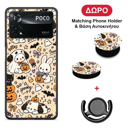 Halloween Puppies and Friends on Cream - Xiaomi Poco X4 Pro 5G θήκη + Δώρο Phone Holder & Βάση Αυτοκινήτου