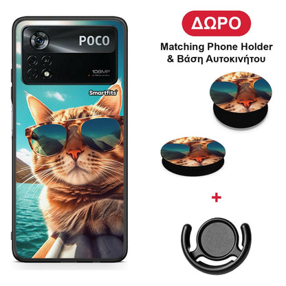 Summer Cat - Xiaomi Poco X4 Pro 5G θήκη + Δώρο Phone Holder & Βάση Αυτοκινήτου
