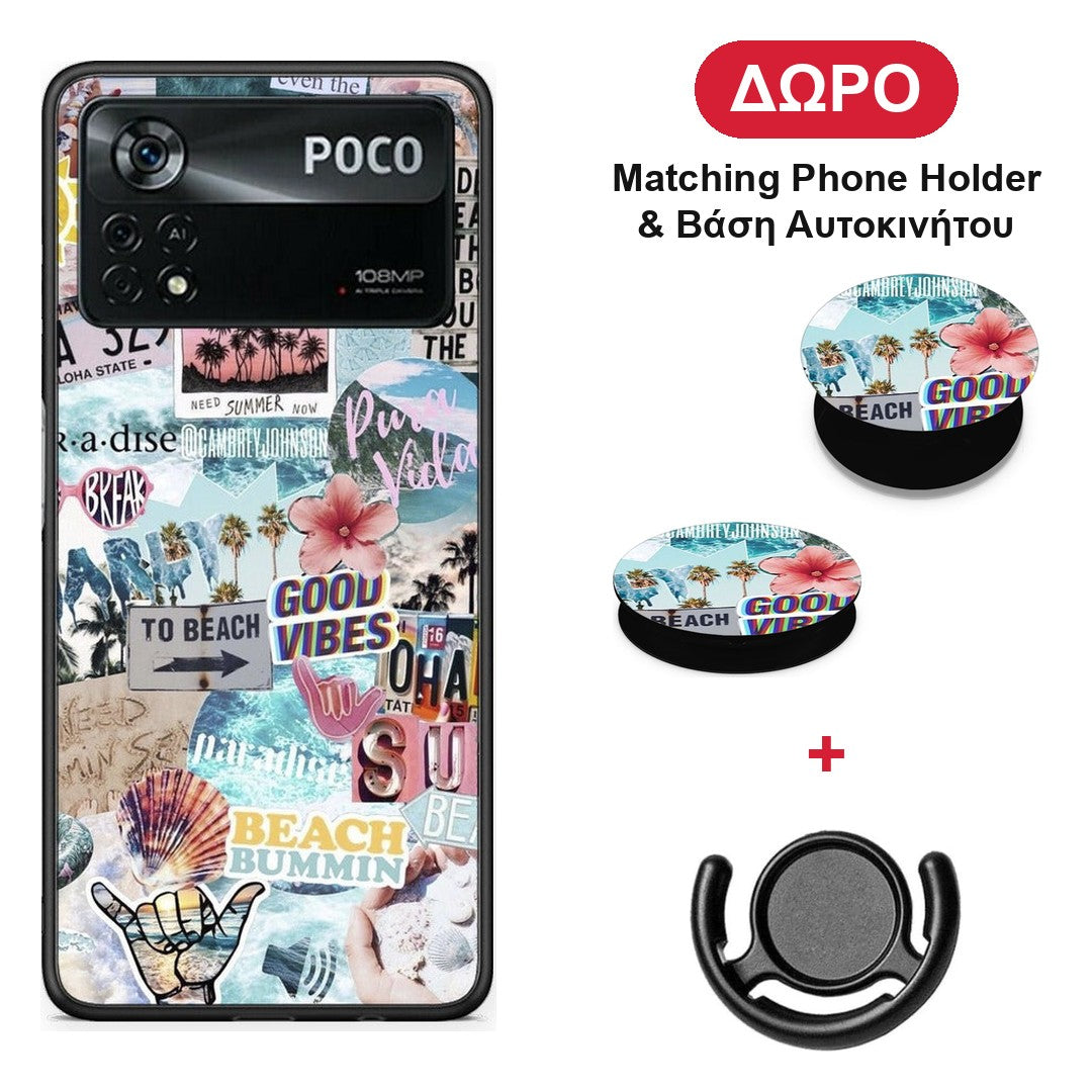 Summer Vibes - Xiaomi Poco X4 Pro 5G θήκη + Δώρο Phone Holder & Βάση Αυτοκινήτου