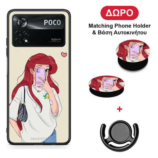 Walking Mermaid - Xiaomi Poco X4 Pro 5G θήκη + Δώρο Phone Holder & Βάση Αυτοκινήτου