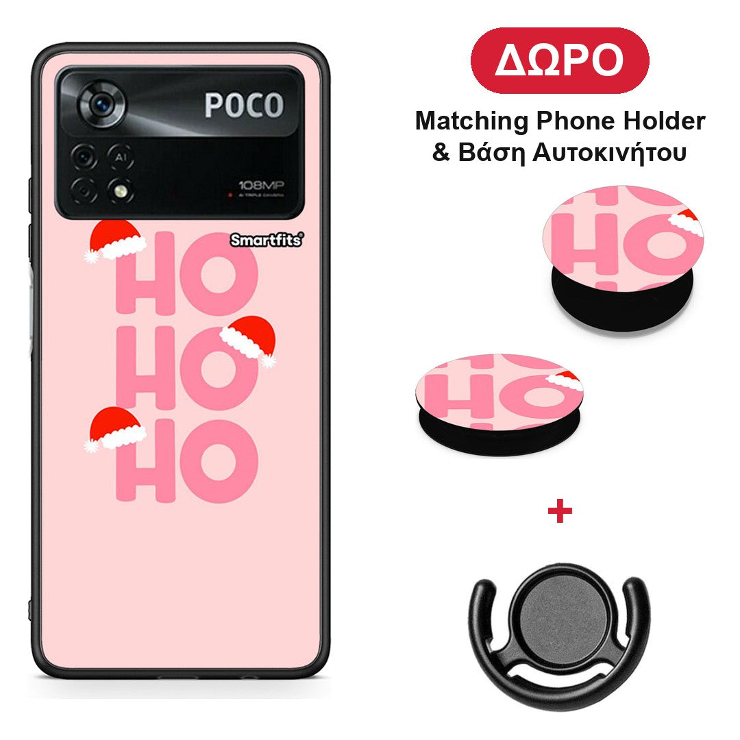 Xmas Ho Ho Ho - Xiaomi Poco X4 Pro 5G θήκη + Δώρο Phone Holder & Βάση Αυτοκινήτου