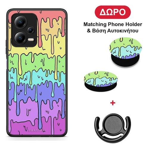 Melting Rainbow - Xiaomi Poco X5 5G Dual θήκη + Δώρο Phone Holder & Βάση Αυτοκινήτου