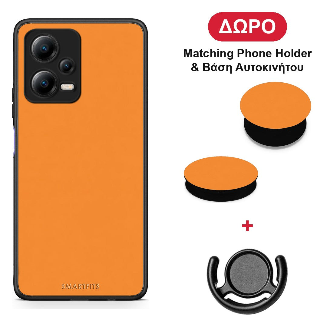 Tangerine Orange - Xiaomi Poco X5 5G Dual θήκη + Δώρο Phone Holder & Βάση Αυτοκινήτου