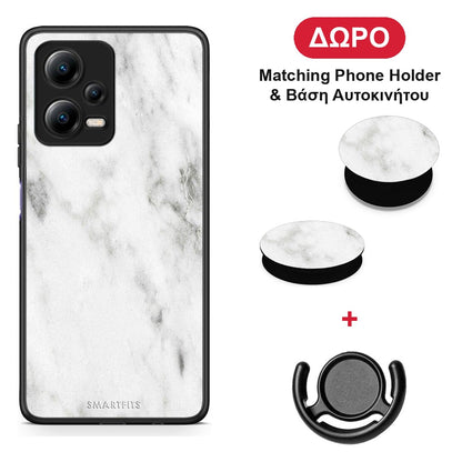 Marble White - Xiaomi Poco X5 5G Dual θήκη + Δώρο Phone Holder & Βάση Αυτοκινήτου