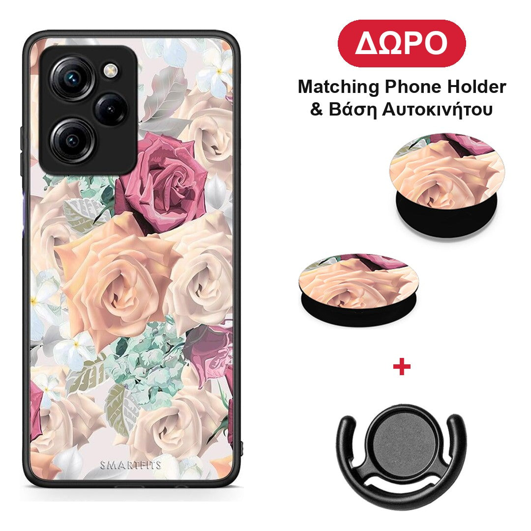 Floral Bouquet - Xiaomi Poco X5 Pro 5G Dual θήκη + Δώρο Phone Holder & Βάση Αυτοκινήτου
